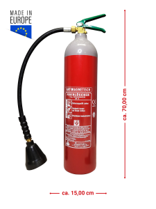 CO2 Kohlendioxid Kohlensäure Feuerlöscher, Göckler Feuerlöcher  fahrbar Löschwagen
